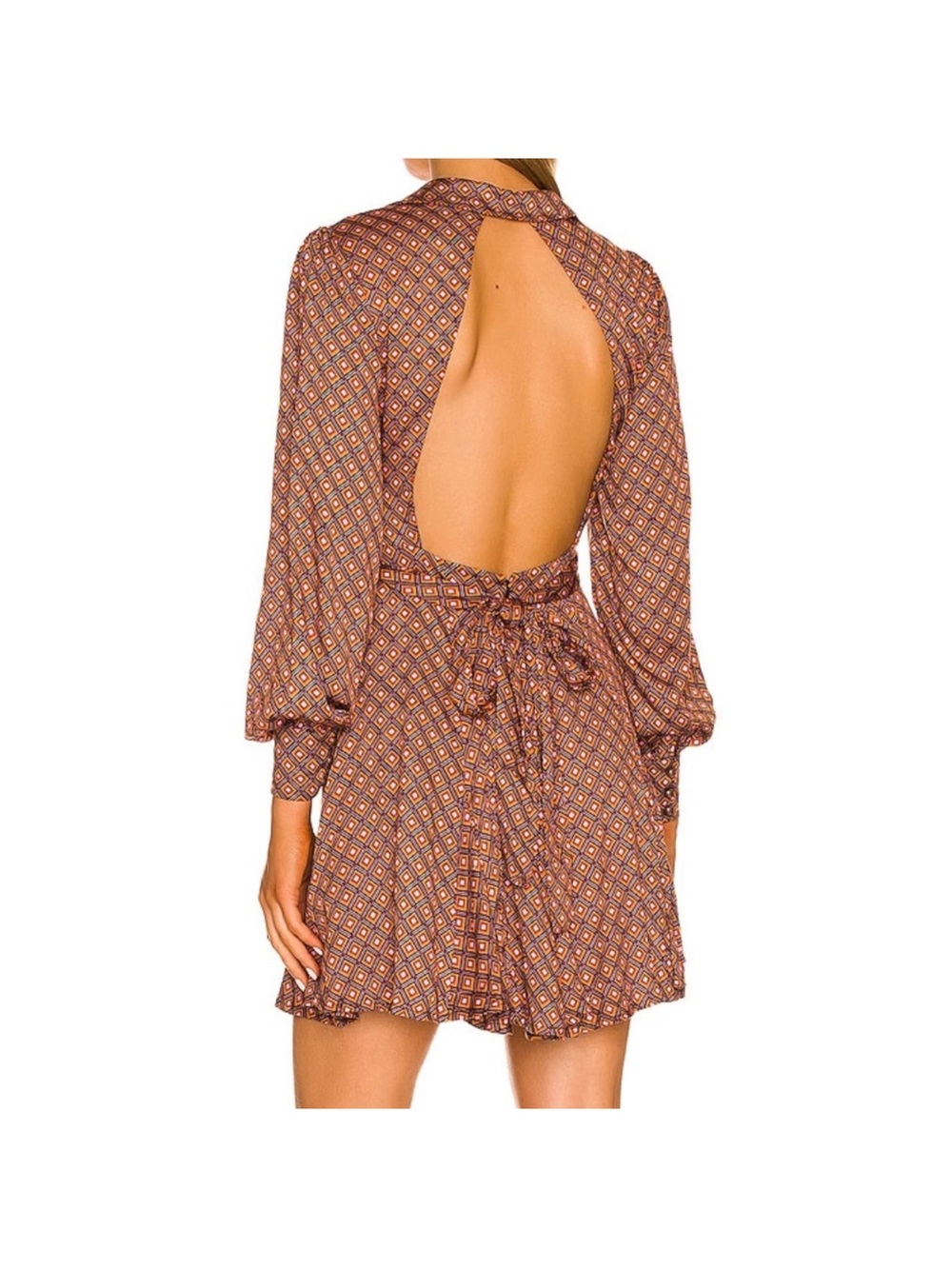 Free People It Takes Two Sleeve Mini Dress in Night Combo size Medium - Picture 2 of 8